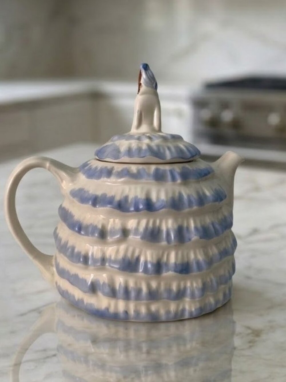 Rare Blue Vintage Sadler Ye Daintee Ladyee, Crinoline Lady, Teapot - Picture 3 of 8